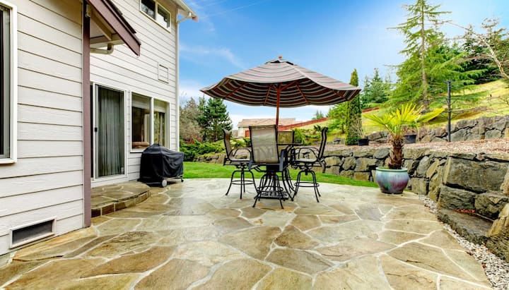 Beautifully Textured and Patterned Concrete Patios in Lafayette, Louisiana